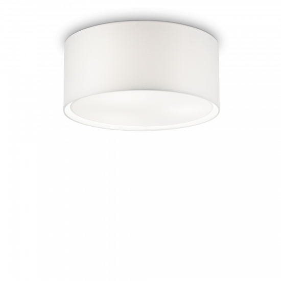 Ideal Lux Wheel 036014 PL3 Φωτιστικό Οροφής  Μοντέρνο Λευκό Με Ύφασμα
