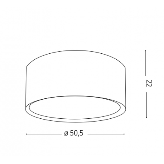 Ideal Lux Wheel 036014 PL3 Φωτιστικό Οροφής  Μοντέρνο Λευκό Με Ύφασμα