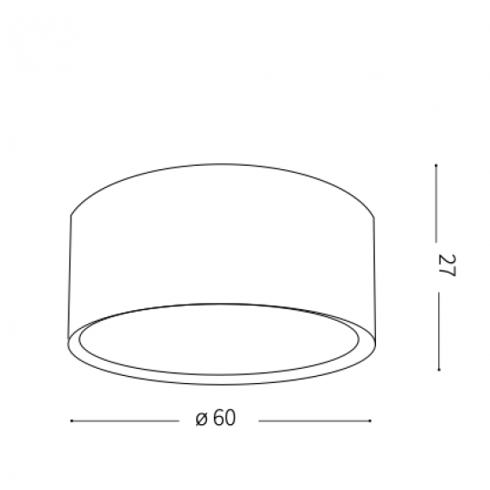 Ideal Lux Wheel 036021 PL5 Φωτιστικό Οροφής  Μοντέρνο Λευκό Με Ύφασμα