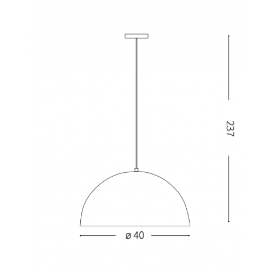  IDEAL LUX | Ideal Lux Don 103112 SP1 Small Φωτιστικό Κρεμαστό Μοντέρνο Λευκό Ματ