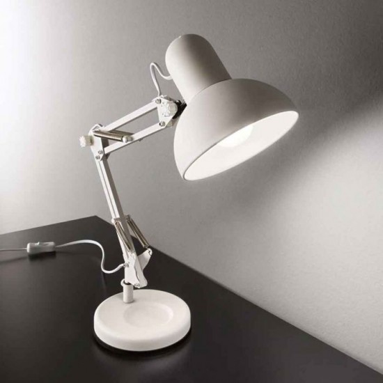 Ideal Lux Kelly 108117 TL1 Bianco Φωτιστικό Επιτραπέζιο Γραφείου Μοντέρνο Λευκό