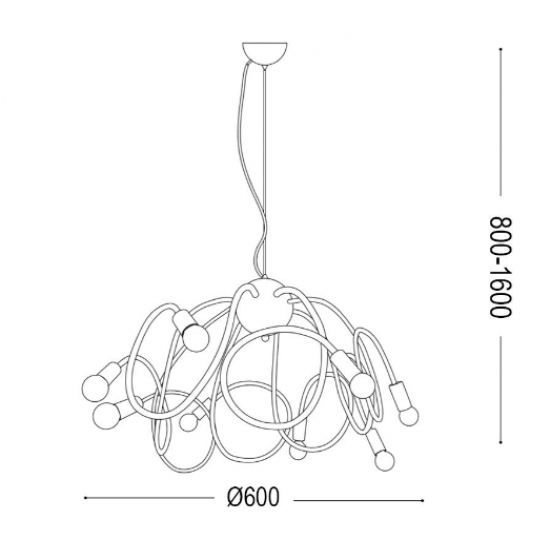 Ideal Lux MULTIFLEX SP8 141893 8Φωτο Φωτιστικό Οροφής Μεταλλικό Λευκό