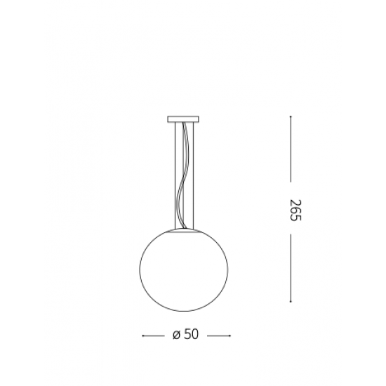  Ideal Lux Mapa Fade 161327 SP1 D50 Φωτιστικό Κρεμαστό Μοντέρνο Σφαίρα Χρωμέ