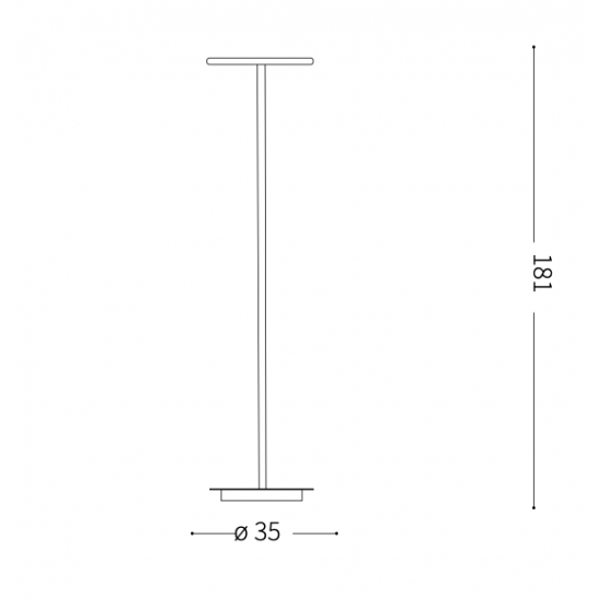 Ideal Lux Colonna 177205 PT4 Nero Φωτιστικό Δαπέδου Μοντέρνο Μαύρο Ματ