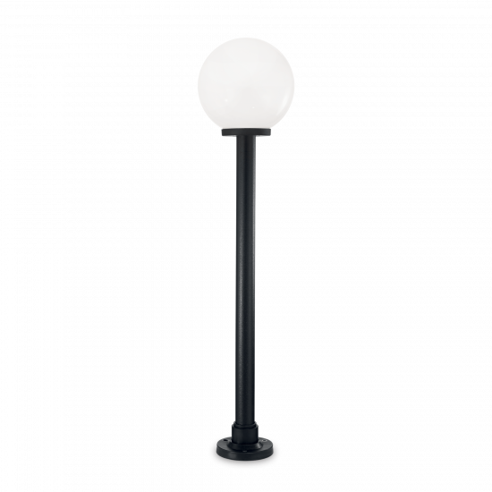 Ideal Lux Classic Globe 187525 PT1 Big Bianco Φωτιστικό Εξωτερικού Χώρου Εδάφους Μαύρο Με Λευκό Κάλυμα 