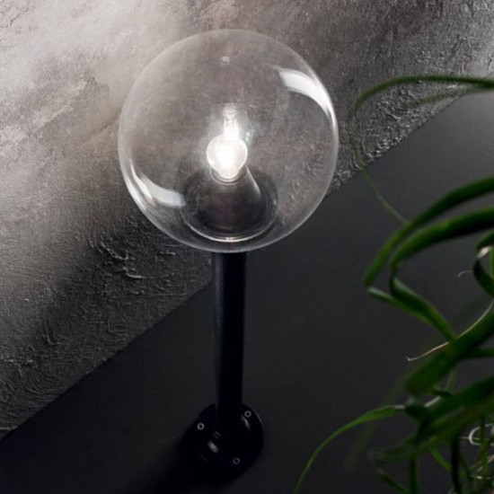 Ideal Lux Classic Globe 187525 PT1 Big Bianco Φωτιστικό Εξωτερικού Χώρου Εδάφους Μαύρο Με Λευκό Κάλυμα 