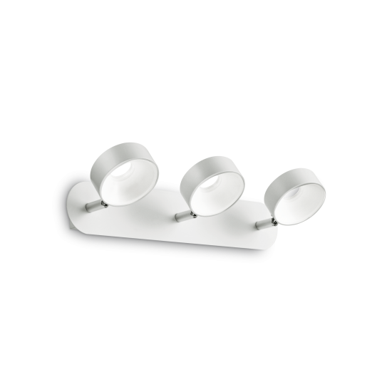  Ideal Lux Oby 196701 PL3 Φωτιστικό Οροφής Σποτ Μοντέρνο Λευκό Ματ 