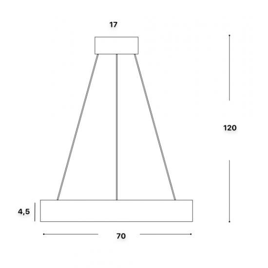 Ideal Lux Oracle 211381 D70 Round Bianco Φωτιστικό Κρεμαστό Στρογγυλό Μοντέρνο Λευκό Ματ 