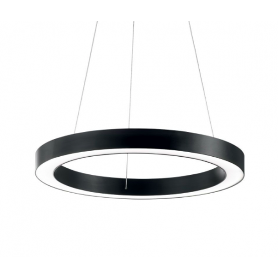 Ideal Lux Oracle 222103 D60 Round Nero Φωτιστικό Κρεμαστό Στρογγυλό Μοντέρνο Μαύρο Ματ 