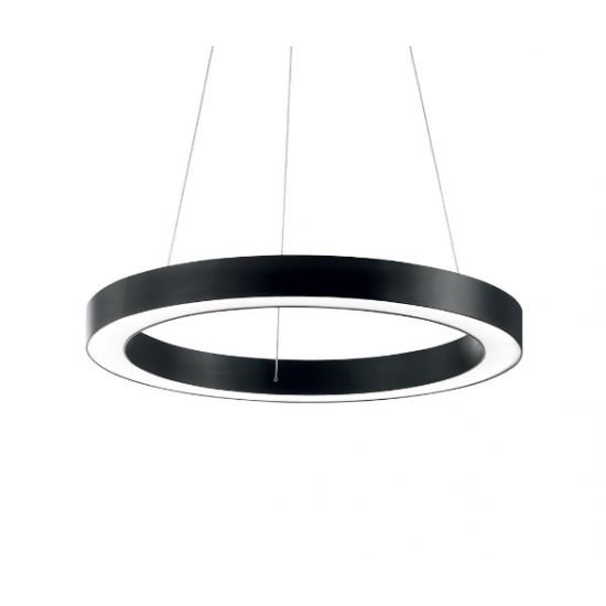 Ideal Lux Oracle 222110 D70 Round Nero Φωτιστικό Κρεμαστό Στρογγυλό Μοντέρνο Μαύρο Ματ 