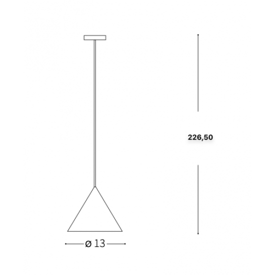 Ideal Lux A-Line 232690 SP1 D13 Bianco Φωτιστικό Κρεμαστό Μοντέρνo Λευκό