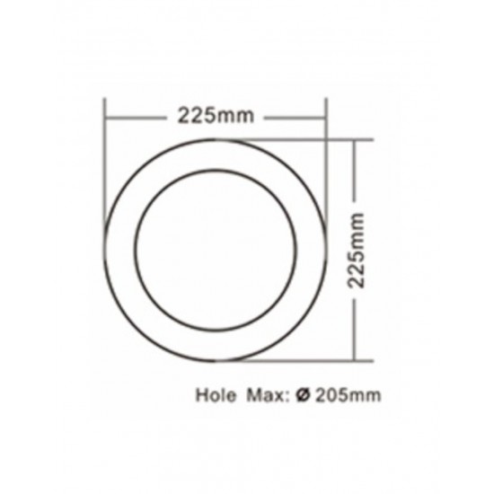 UNIVERSE ΦΩΤΙΣΤΙΚΟ LED SLIM ΧΩΝΕΥΤΟ Φ217 18W 3000K-4000K-6000K 1620lm 120° AC85-265V ΑΛΟΥΜΙΝΙΟΥ ΛΕΥΚΟ 
