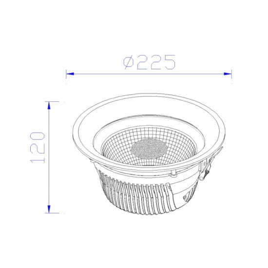 UNIVERSE ΦΩΤΙΣΤΙΚΟ ΧΩΝΕΥΤΟ COB LED Φ165 18W 3000K-4000K-6000K 120° AC85-265V ΑΛΟΥΜΙΝΙΟΥ ΛΕΥΚΟ