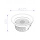 UNIVERSE ΦΩΤΙΣΤΙΚΟ ΧΩΝΕΥΤΟ COB LED Φ165 18W 3000K-4000K-6000K 120° AC85-265V ΑΛΟΥΜΙΝΙΟΥ ΛΕΥΚΟ