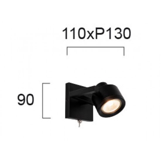 Viokef MAGMA 4095001 Σποτ Μαύρο