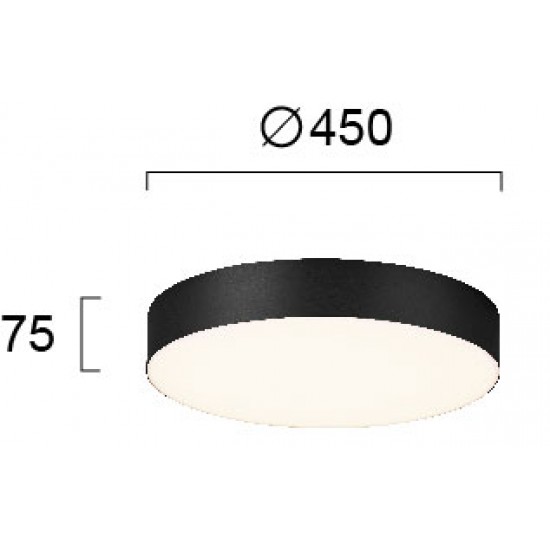 Viokef BRUCE 4235301 Φωτιστικό Οροφής LED σε μαύρο.