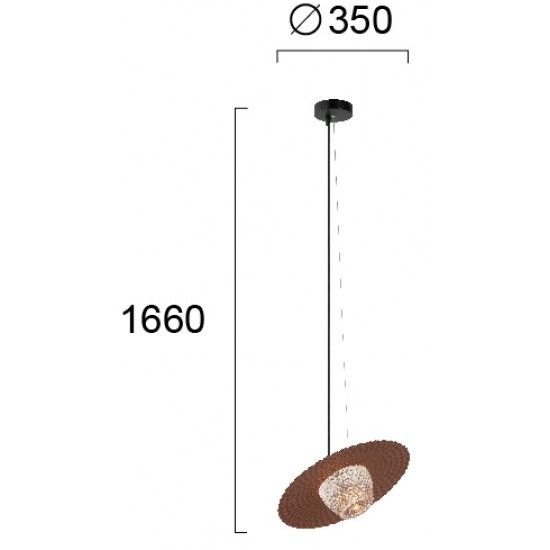 Viokef Carmen 4246601 Μονόφωτο Χάλκινο
