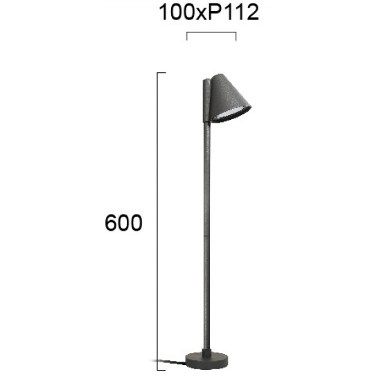 Viokef Gilbert 4256000 Φωτιστικό Αλουμινίου σε Ανθρακί μέ βάση