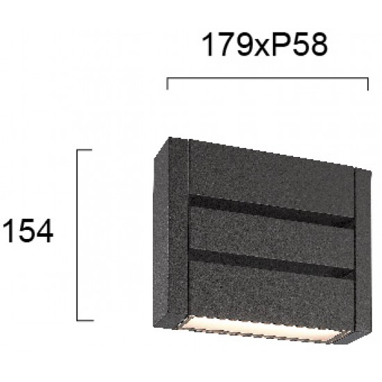 Viokef Delos 4256700 Απλίκα Αλουμινίου Led σε ανθρακί. 