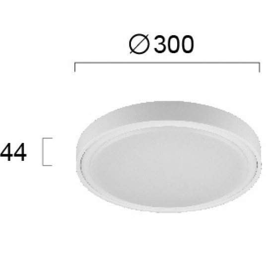 Viokef Anabella 4257300 Πλαφονιέρα από πλαστικό ABS σε λευκό με σκιάδιο από PC