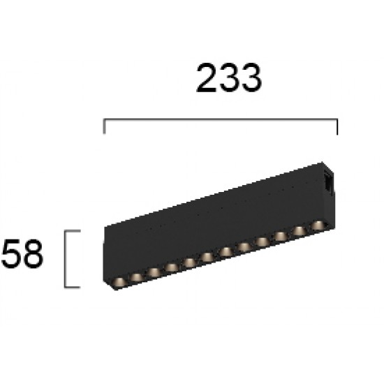 Viokef Hoop 4269100 Γραμμικό Σποτ Track-24VDC Μαύρο 