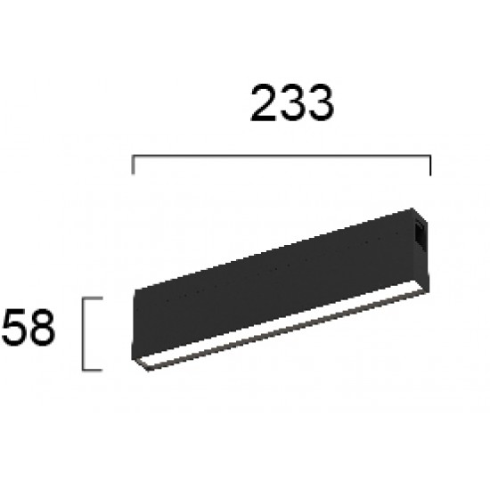 Viokef Hoop 4269200 Γραμμικό Σποτ Track-24VDC Μαύρο 