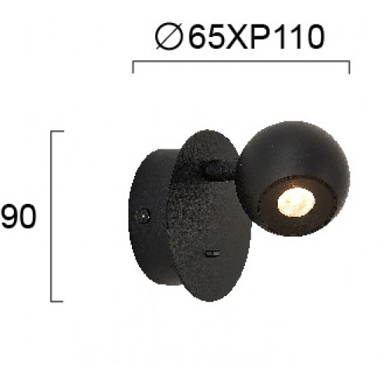 Viokef Sebastian 4270800 Απλίκα με Διακόπτη