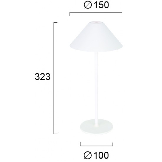 Viokef Cone 4275200 Πορτατίφ Λευκό με Μπαταρία