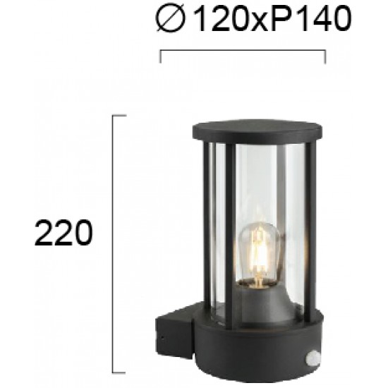 Viokef Aspen 4286100 Φωτιστικό Τοίχου με Αισθητήρα Κίνησης 