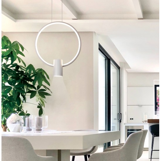 Viokef SINDY 4205900 Μεταλλικό Κρεμαστό Φωτιστικό Λευκό LED