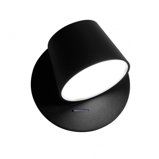 Viokef KIM 4188301 Απλίκα μεταλλική LED μαύρη με διακόπτη.