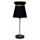 Viokef CLAUDINE 4203200 Επιτραπέζιο με καπέλο από πλαστικοποιημένο ύφασμα σε μαύρο με  χρυσή λεπτομέρεια. Βάση μαύρο μάρμαρο.