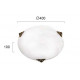 Viokef FLORA 3959000 Πλαφονιέρα με γυαλί αλάβαστρο λευκό. Δέσιμο Οξυντέ.
