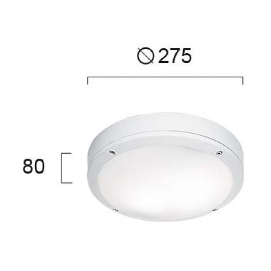 Viokef LEROS R 4049201 Πλαφονιέρα Λευκή Round.
