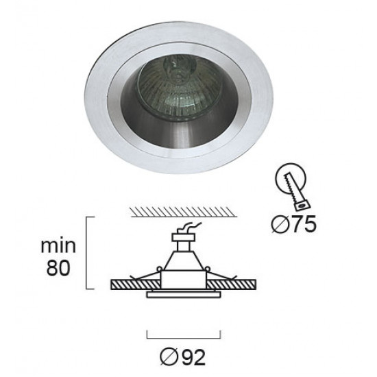 Viokef RICHARD 4106300 Χωνευτό Σποτ Round D:92