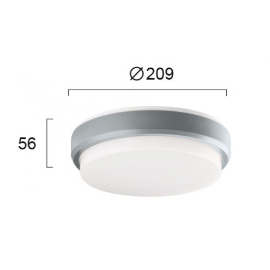 Viokef LEROS PLUS 4171700 Πλαφονιέρα Ασημί D:200