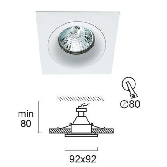 Viokef TIM 4182800 Χωνευτό Σποτ Sq 