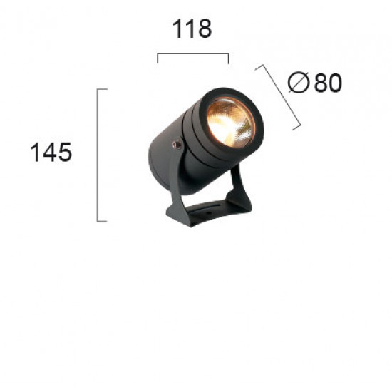 Viokef MARIS 4187600 Προβολέας αλουμινίου LED σε ανθρακί
