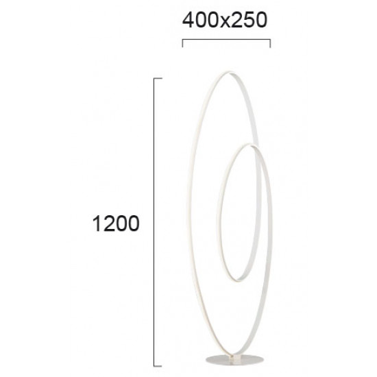 Viokef COZI 4202300 Φωτιστικό Δαπέδου μεταλλικό σε λευκό Χρώμα