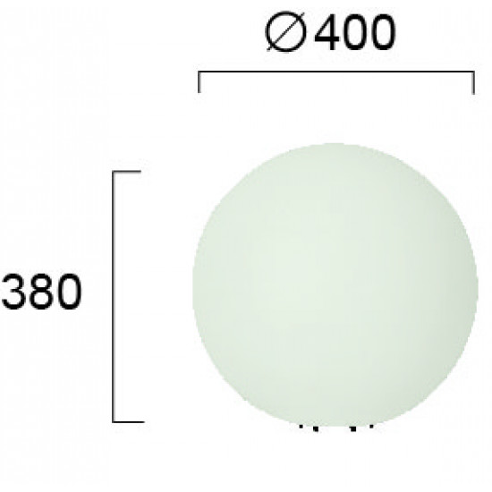 Viokef VEGAS 4204200 Διακοσμητική Μπάλα D:400 λευκή από PVC