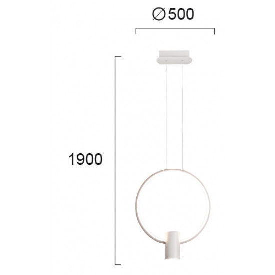 Viokef SINDY 4205900 Μεταλλικό Κρεμαστό Φωτιστικό Λευκό LED