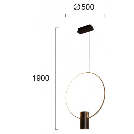 Viokef SINDY 4205901 Μεταλλικό Κρεμαστό Φωτιστικό Μαύρο LED