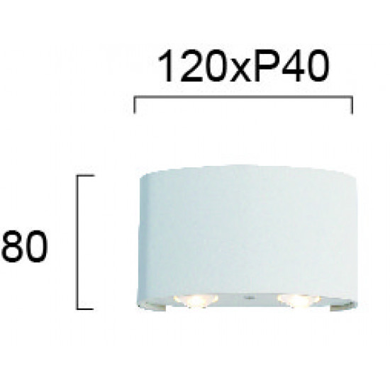 Viokef TWIST 4211000 Απλίκα αλουμινίου LED σε λευκό.