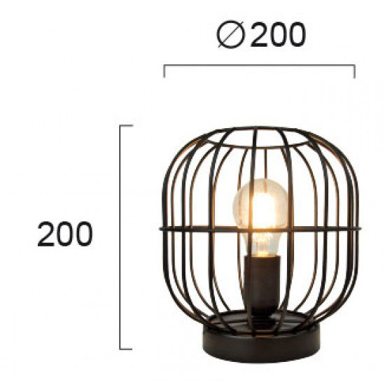 Viokef ZENITH 4211400 Επιτραπέζιο φωτιστικό σε μαύρο.