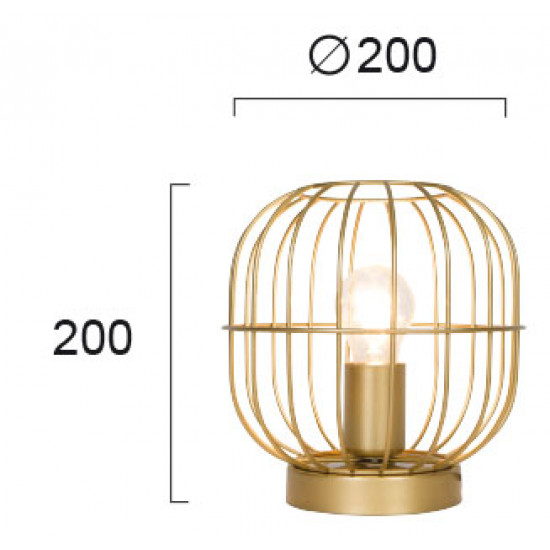 Viokef ZENITH 4211401 Επιτραπέζιο φωτιστικό σε χρυσό ματ.