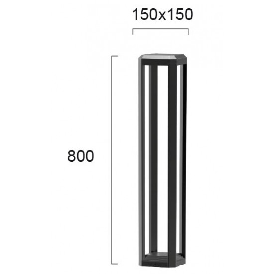 Viokef BIOS 4213100 Στήλος Κήπου Η:800 Ανθρακί