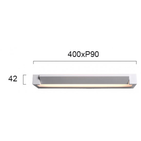 Viokef VALSE 4213200 Απλίκα μεταλλική LED λευκή.