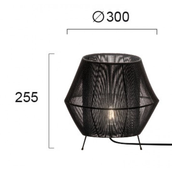 Viokef ZAIRA 4214201 Επιτραπέζιο φωτιστικό "κορδόνι" σε μαύρο χρώμα.