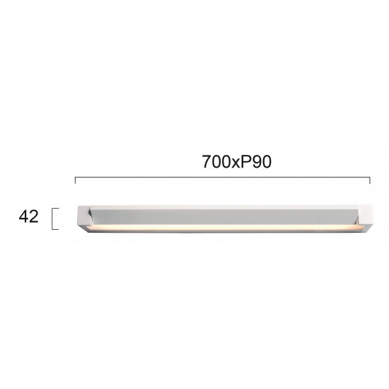 Viokef VALSE 4220200 Απλίκα μεταλλική LED λευκή.