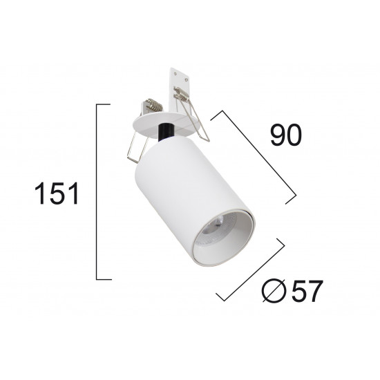 Viokef STAGE 4241000 Σποτ Οροφής Χωνευτό Λευκό